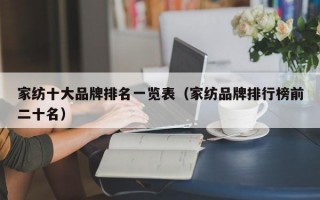 家纺十大品牌排名一览表（家纺品牌排行榜前二十名）